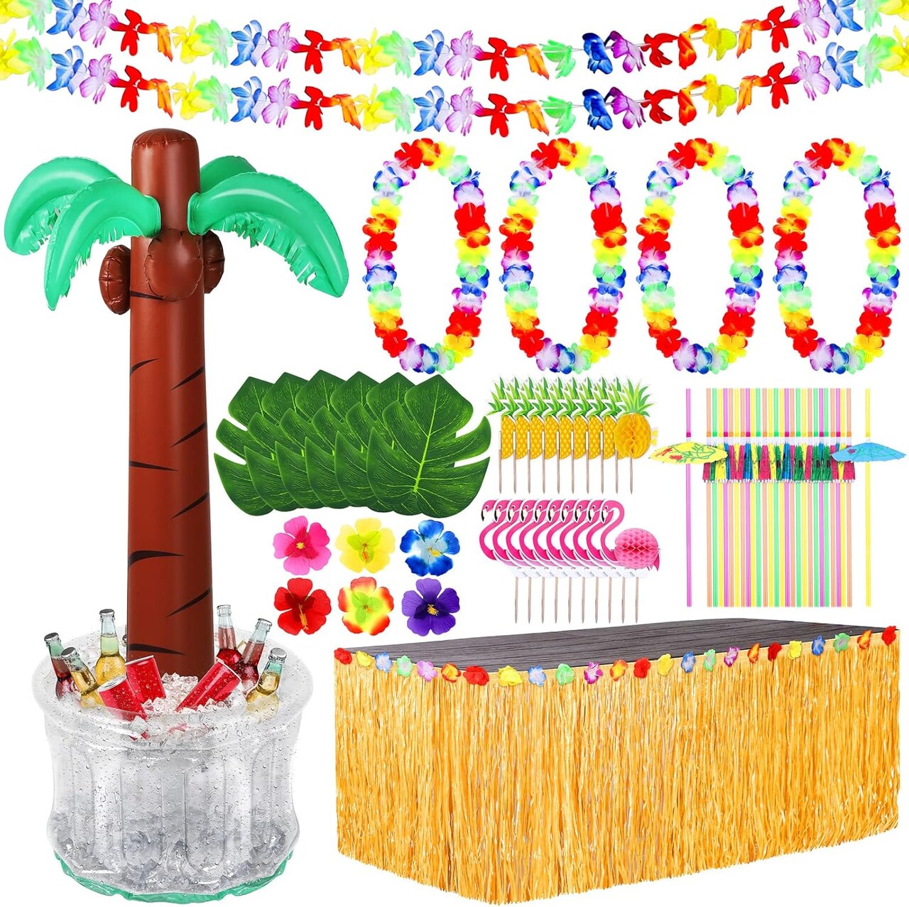 70 Pack Luau Party Decoration Hawaiian Beach Theme Party Favors 60 Inches